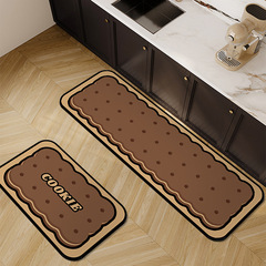 卡通硅藻泥風格吸水吸油廚房墊長條耐髒防滑軟墊可擦免洗地毯腳墊