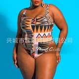 Комбинезон, купальник, высокая талия, европейский стиль, большой размер