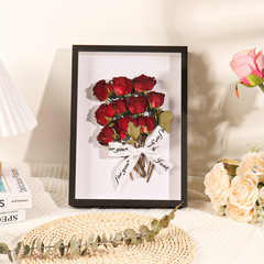 網紅款乾花相框diy立體創意中空相框架裝飾標本乾花框標本框批發