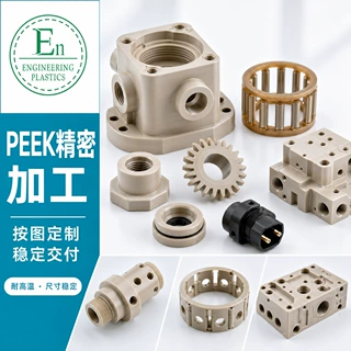 定制本色peek塑料齿轮厂家直销peek聚醚醚酮轴承外壳零件 CNC加工
