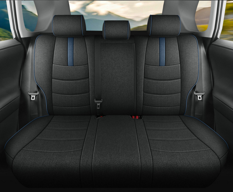 Toyota Rav4 Special Seat Covers, Linen Full-Cover Seat Cushions, Suitable for All Seasons, 20-25 Model Rv4 Dual-Engine Seat Covers