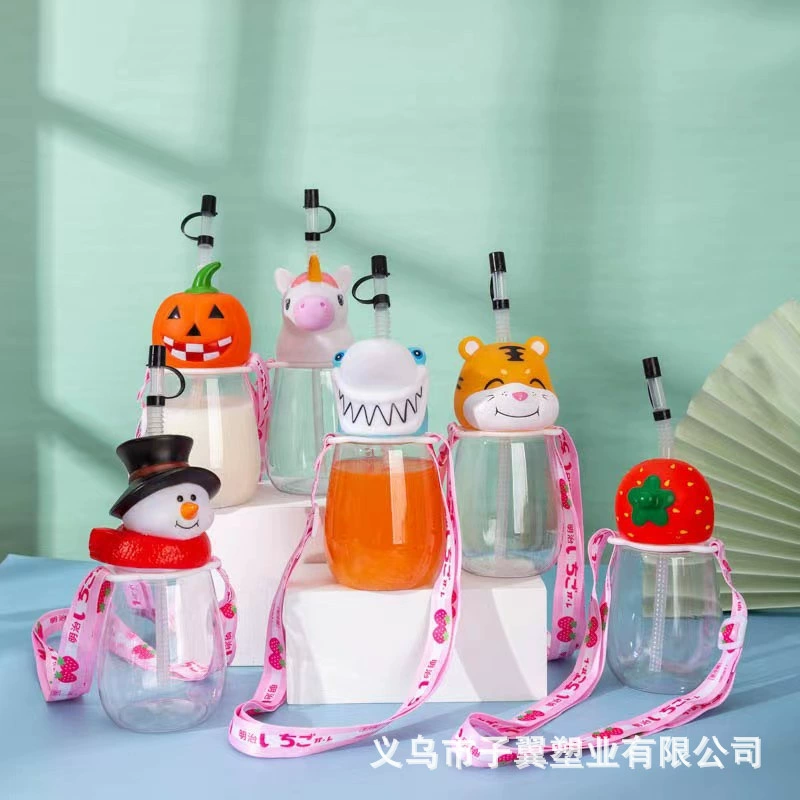 Новые модели от производителя, различные дополнительные кружки с мультяшными животными, толстые кружки для сока, молочного чая с трубочкой и ремешком.