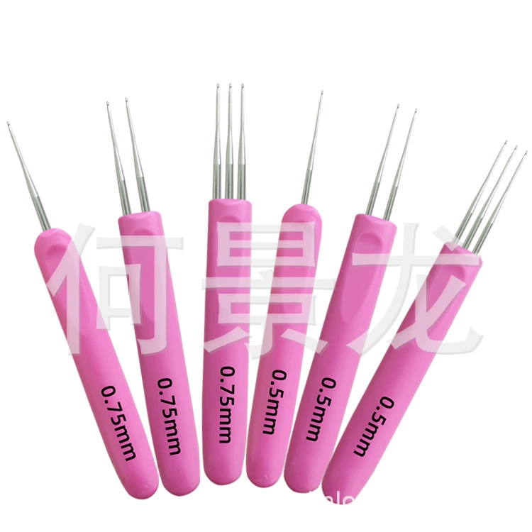 Инструменты для вязания Обугленный Металл Вязание крючком Розовая пластиковая ручка Вязание крючком с одной головкой и двойной головкой Комбинированная шерсть Крючком