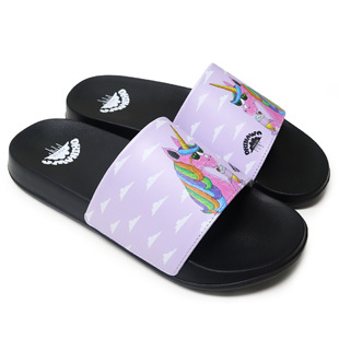OEM�����ɫ�D����ͯPUӡˢһ������ЬEVAܛ����ЬSlide Slippers