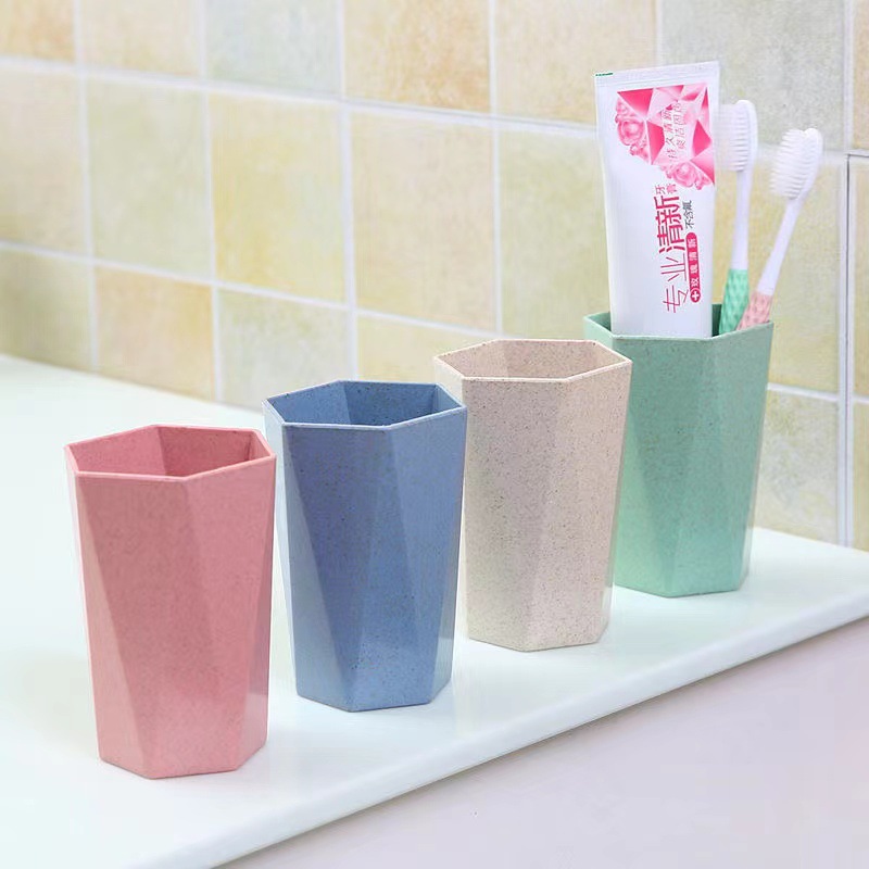 Creative Wheat Straw Toothbrush Cup Mouthwash Cup Drinking Cup Household Couple Toothbrush Cup Washing Cup Dental Cup