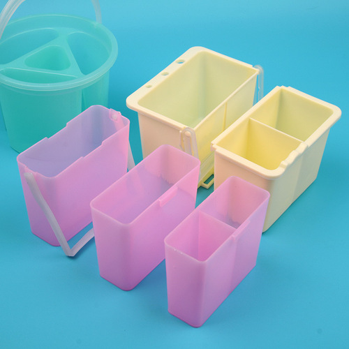 Wei Zhuang three-in-one plastic bucket art painting sink can be connected and spliced ​​to combine portable square pen washing bucket