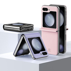 Samsung ZFlip 30% off スタックスクリーン携帯電話ケース卸売 PU レザーファッション保護カバー ZFlip6 オールインワンリアケースに適しています。