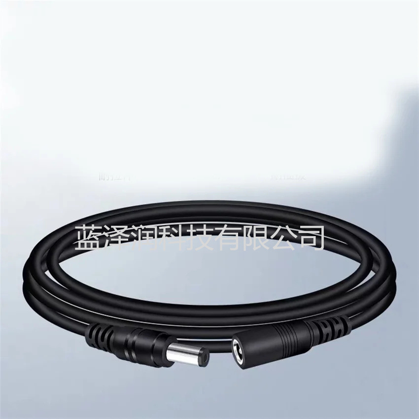 纯铜黑色DC5521延长线电源线延长监控12V延长线0.75平方加粗