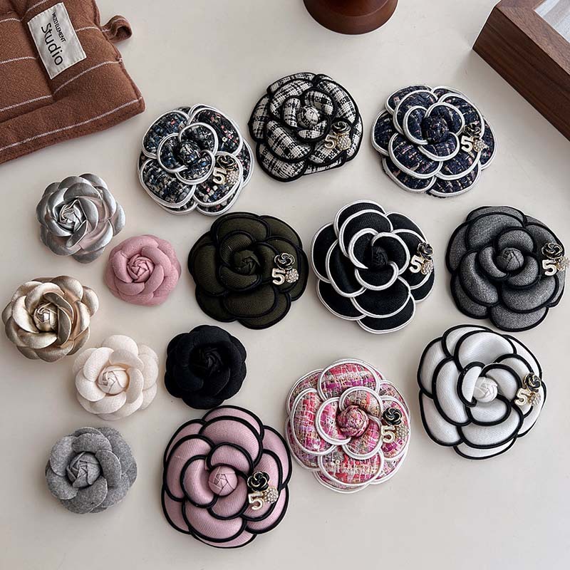Dongdaemun Tweed Style Brooch, Retro Corsage, High-End Fabric Flower Pin, Outwear, Outwear Accessories for Women