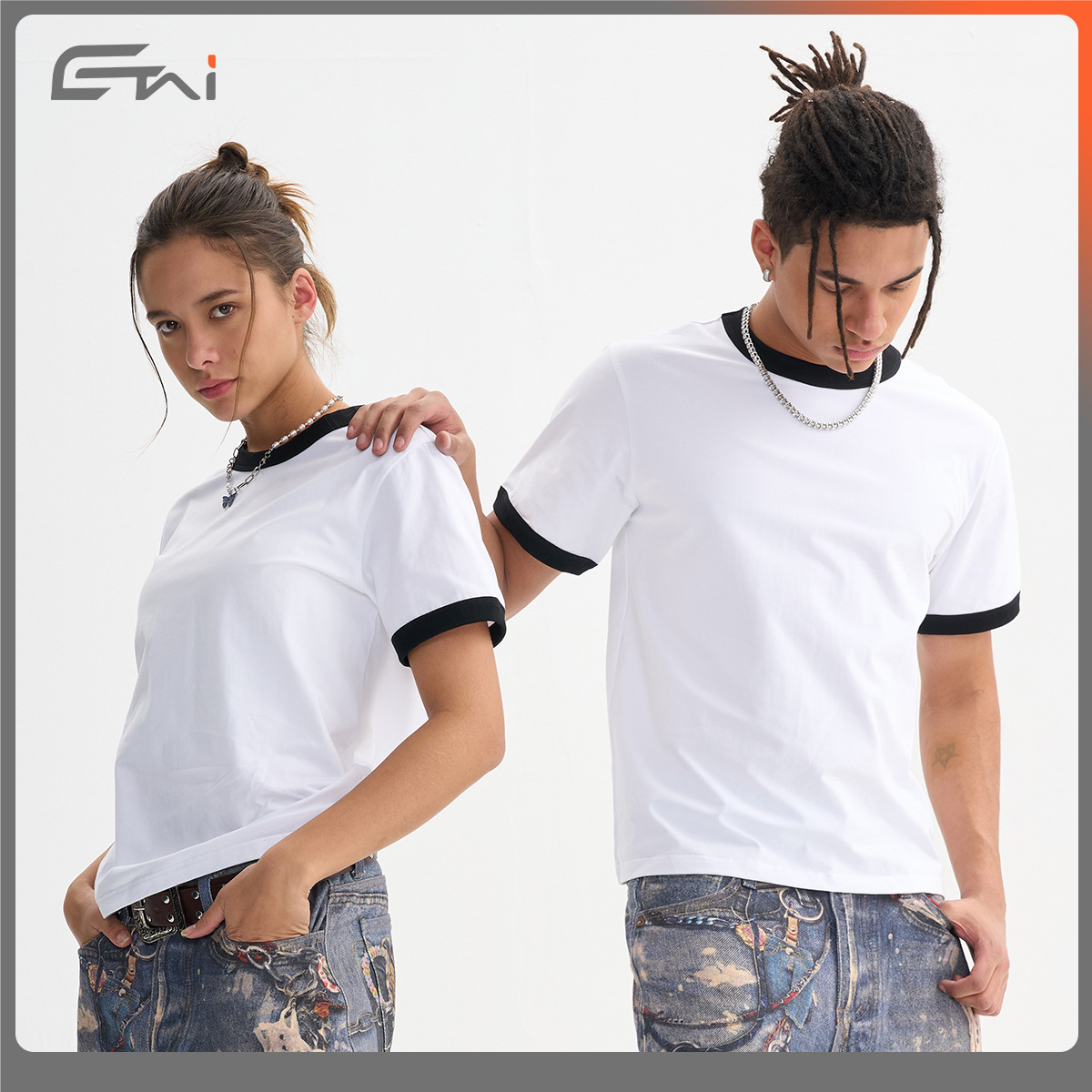 ETAI ropa de hombre de verano delgada corta rosca de color contraste de manga corta hombre simple marca de moda hombre camiseta de cuello redondo casual image 6