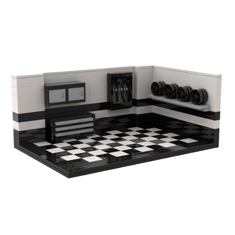 Creative Building Block Garage Assembly Set Educational Toy_voghion.com