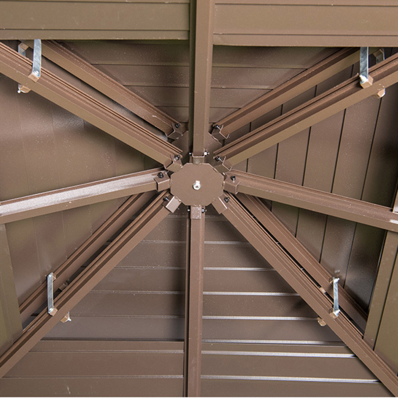 Pabellón al aire libre Villa patio hierro jardín toldo al aire libre nuevo estilo chino techo ocio granja pabellón