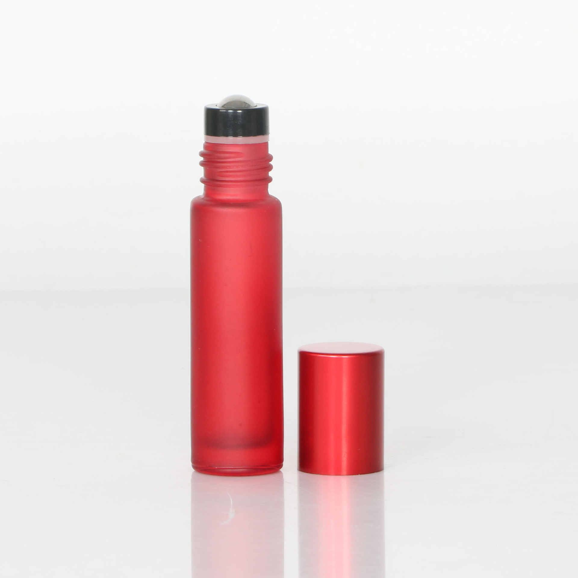 10ml botella de vidrio bola de color botella de cuentas de masaje de ojos perfume portátil aceite esencial cosmético sub-botella vacía