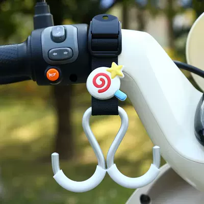 Front-Mounted Heavy-Duty Hook, Other Electric Vehicle Accessories - black-webbing-aluminum-double-hook-extended-length-five-star-popularity
