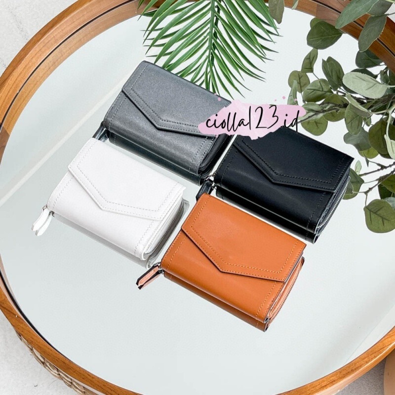 Premium Leather Classic Mini Envelope Women's Wallet - Ck017