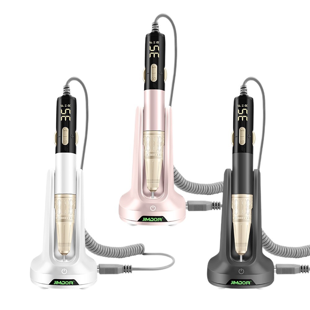 Máquina de manicura recargable por USB, modelo con batería de gran capacidad, 35000 RPM, juego de herramientas para remover uñas, recargable de alta velocidad.
