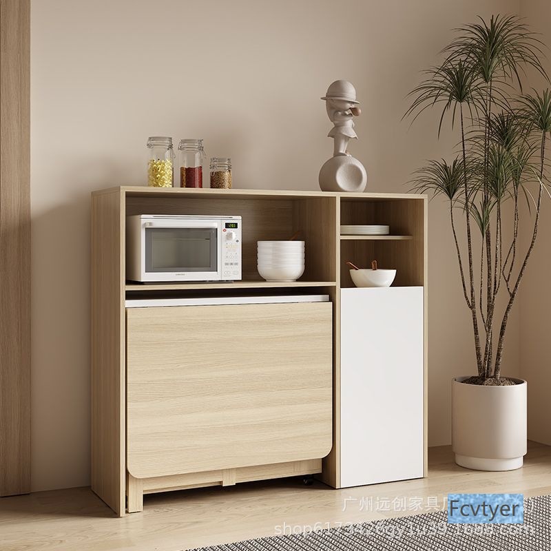 Mesa plegable de viento de crema doméstica plegable mesa de comedor móvil silla simple mesa multifuncional mesa de comedor combinación de silla