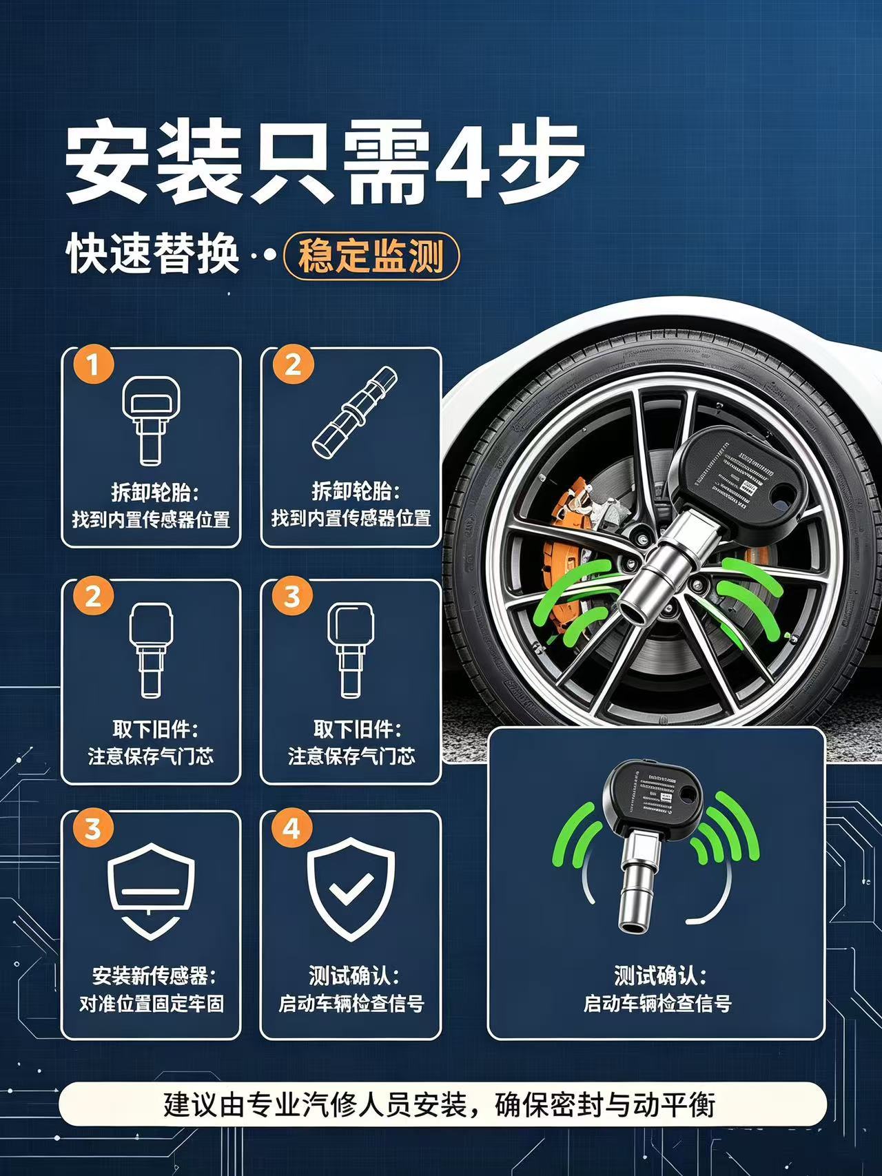 3601010MK02 is compatible with the tire pressure sensor of Changan CS75PLUS, Oushang, Qiyuan, Ruicheng, Deep Blue, and Yida