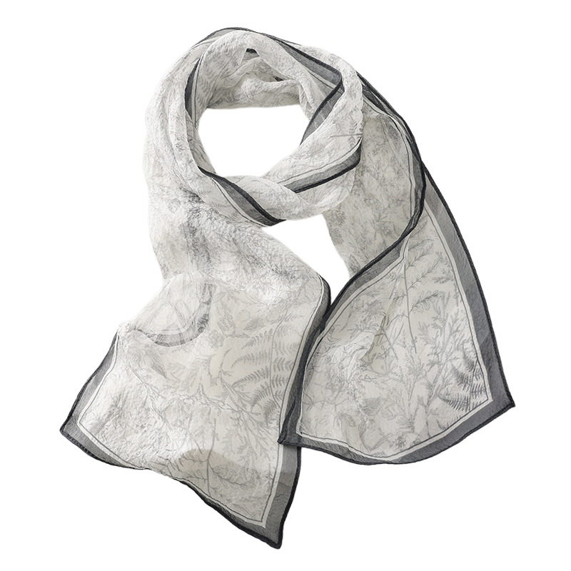 Foulard in seta di gelso per donna, nastro sottile elegante_voghion.com