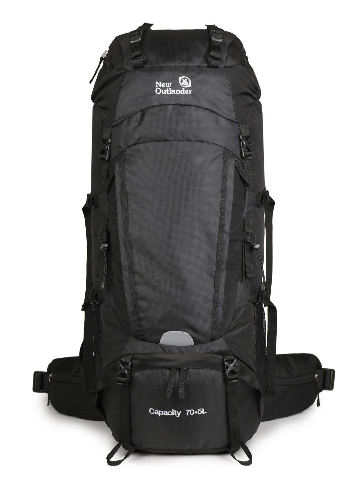 Bolsa de senderismo plegable de gran capacidad, bolsa de montañismo para deportes al aire libre de 75L