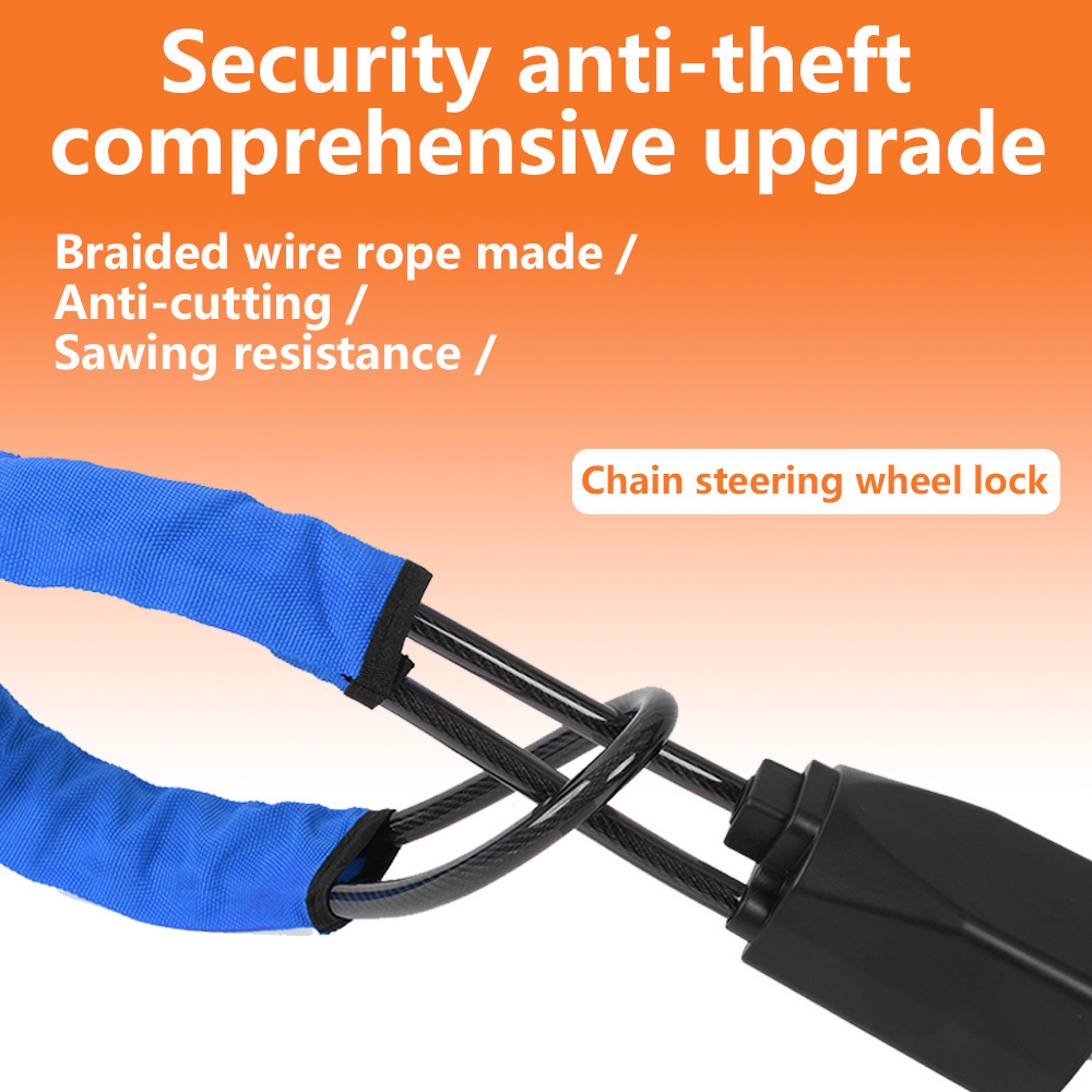 Car Steering Wheel Lock, Anti-Theft Lock, Safety Buckle Lock, Steel Cable Lock, Car Steering Wheel Lock, Retractable Rope Lock