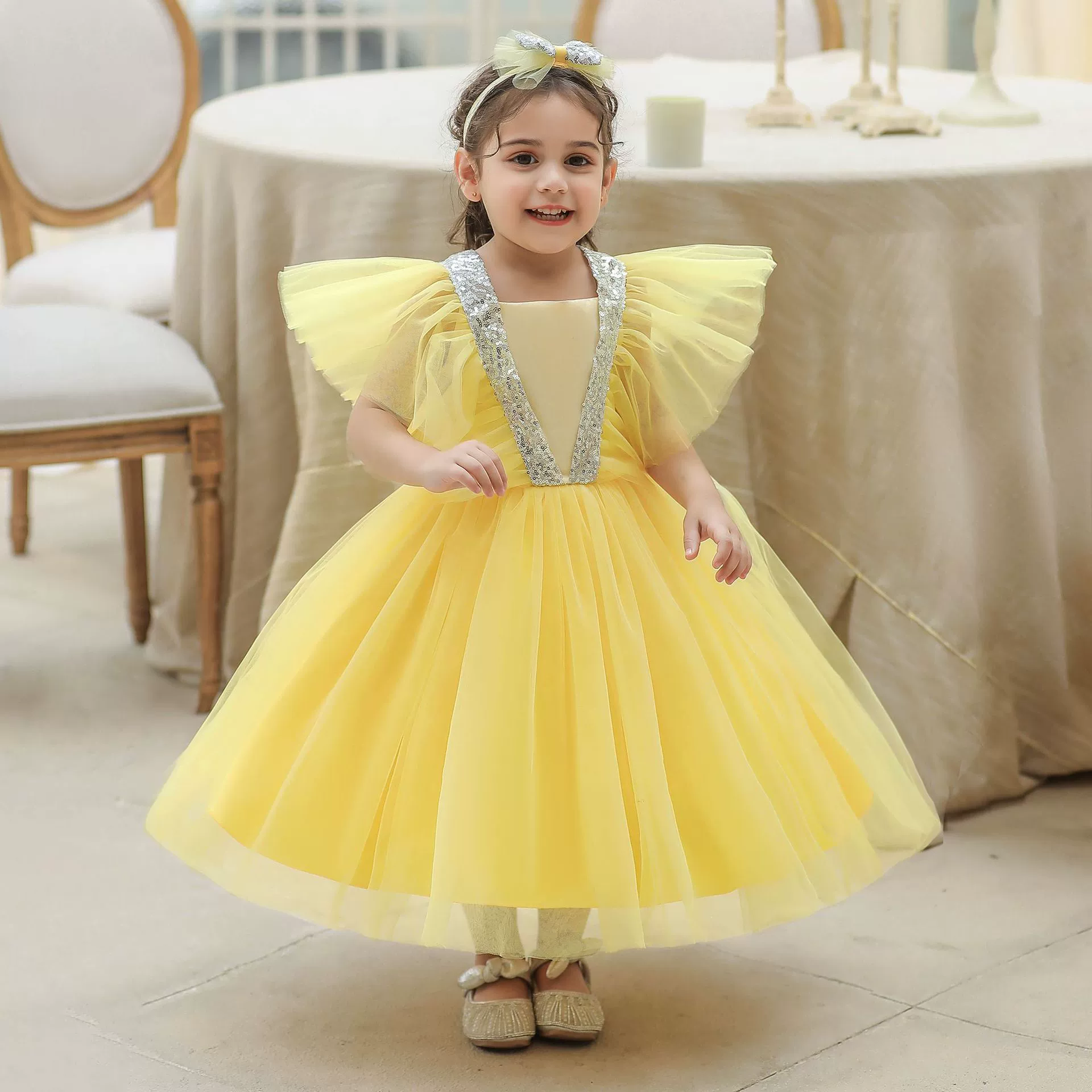 Детский маленькийprincess костюм, вечернее платье, европейский стиль