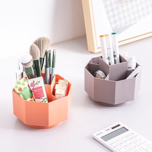 Pen holder rotating desktop stationery storage box office creative pen box student storage box cosmetics sundry storage