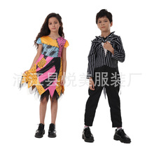 [现货]亚马逊欧美万圣节服装cosplay服圣诞夜惊魂Sally儿童连衣裙