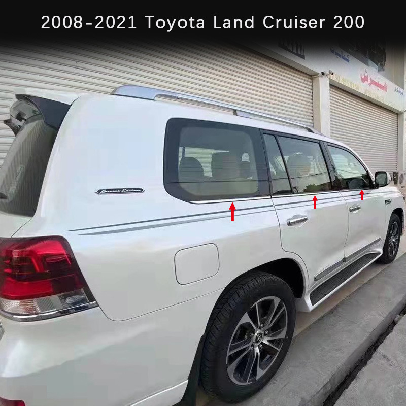 Special for 08-21 landcooluze car window trim stainless steel bright strip Land Cruiser200 modification