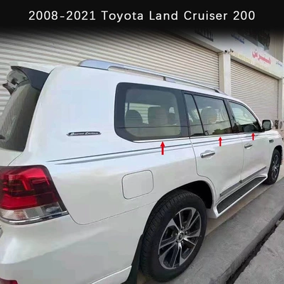 Special for 08-21 landcooluze car window trim stainless steel bright strip Land Cruiser200 modification (Şüşə kənarı xromları/moldingləri) - 08-21-landcooluze-lc200-lower-window-6-pieces