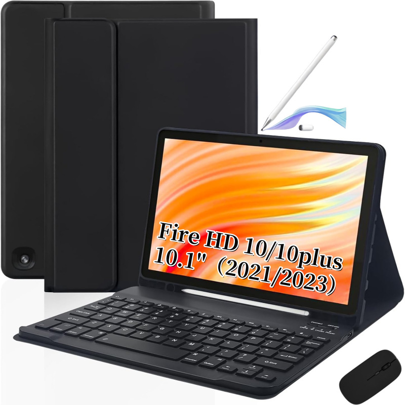 Cross-Border Amazon Fire Hd10 Magnetic Bluetooth Keyboard Tablet Protective Case Plus Wireless Backlight Max 11inch