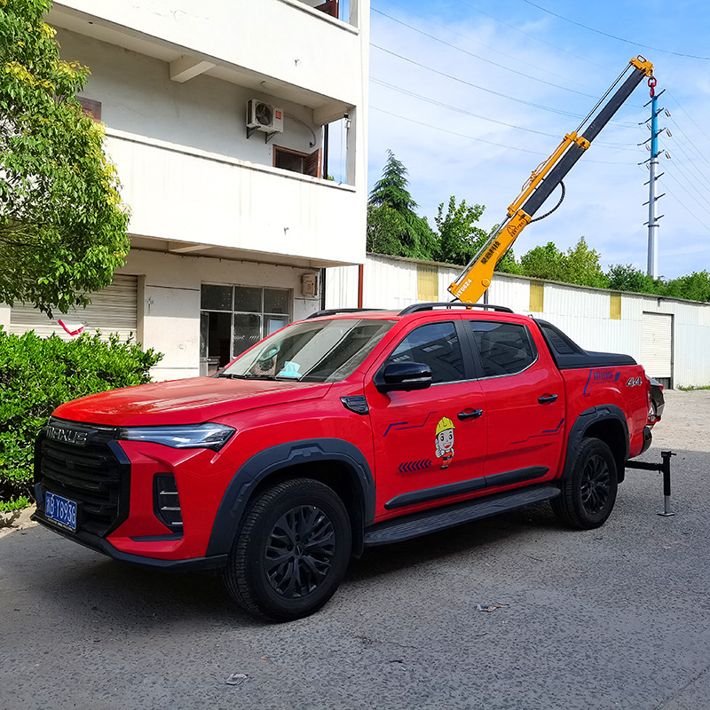 厂家直销0.8吨折叠臂液压小吊机 小型建筑皮卡吊农用吊厂家直销