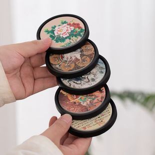 New Chinese-Style Electric Wood Absorbent Tea Mat Coaster Tea Cup Mat Tea Ceremony Kung Fu Tea Cup Holder Tea Tray Tea Ceremony Storage