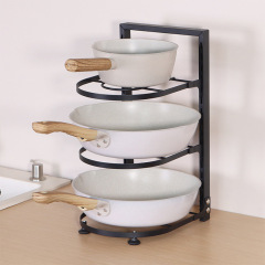 Loveji Home Kitchen Multi-layer Multi-functional Metal Pot Rack Shelf Corner Adjustable Pot Rack
