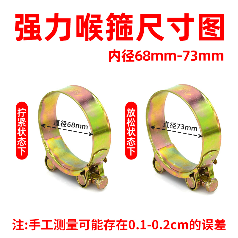 Diámetro de la garganta fuerte 68 - 73 mm 1 pc