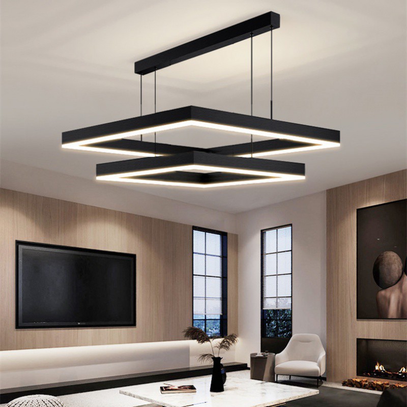 Modern and minimalistic LED fashionable square lights for living…