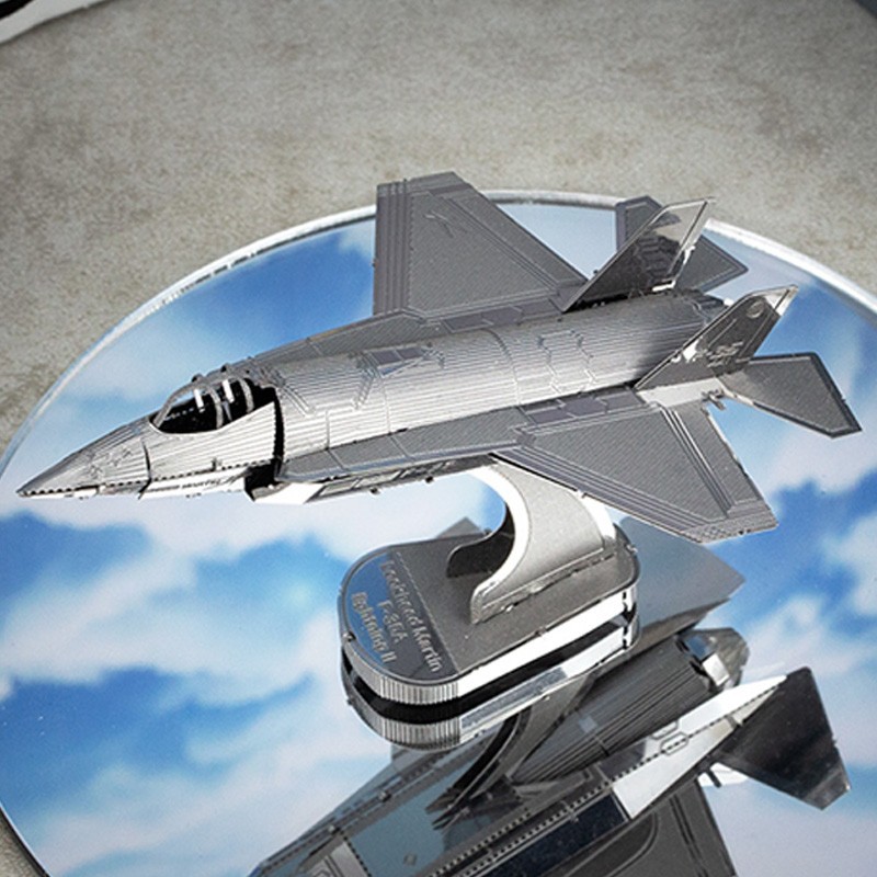 Acero estatua mágica al por mayor serie aviones grupo un rompecabezas de metal mini 3D 3D hecho a mano DIY montaje