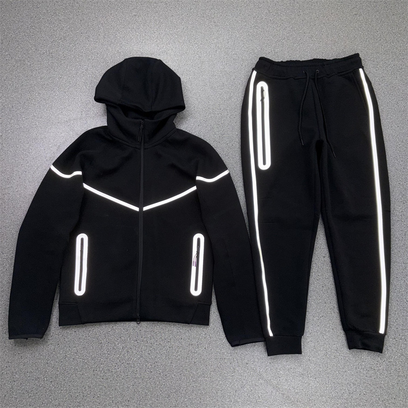 25 años nuevo estilo deportivo chaqueta con capucha suéter capa de aire camisa con cremallera de algodón chaqueta traje de chaqueta de goma reflectante de otoño