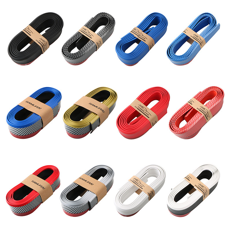 Car Front Lip Anti-collision Strip Bumper Modified Universal Small Surround Front Bumper Carbon Fiber Automotive Supplies Front Lip Strip