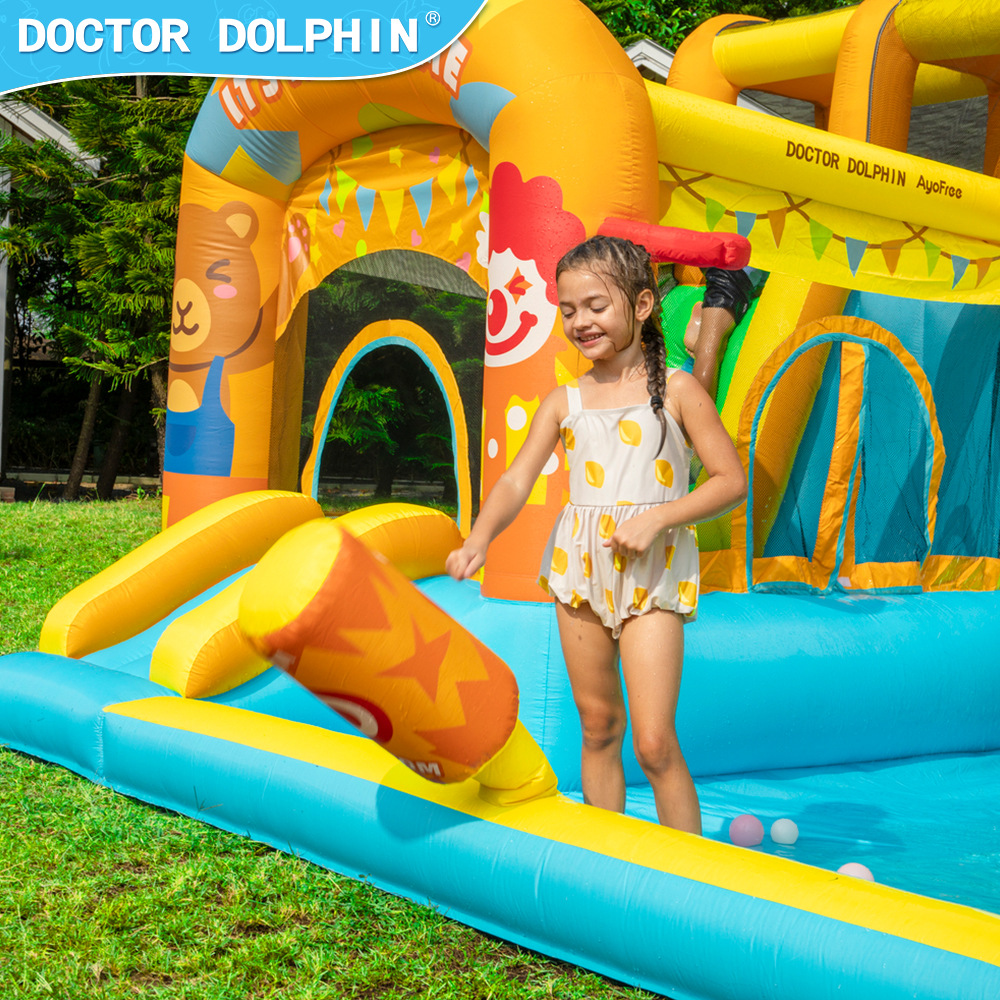 Doctor Pig| Castillo infláble para niños pequeños castillo interior infláble slide trampolín para niños castillo de rociador