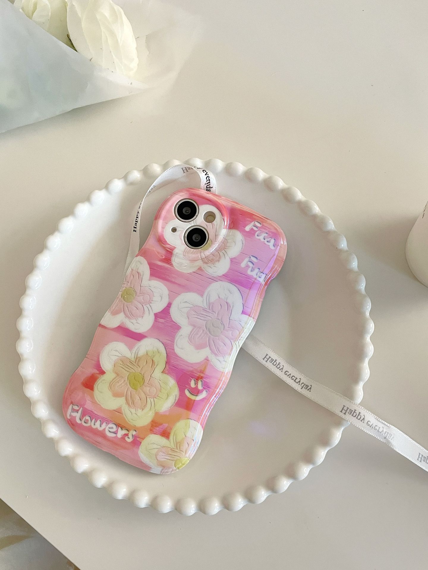 Title 9, Nuova pittura a olio Fiori Gialli e Bianchi cop...