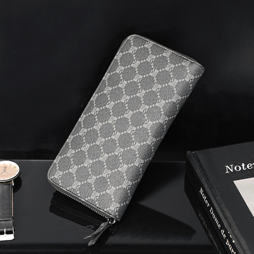 Wholesale light business men's wallet medium and long youth wallet large capacity multi-card slot coin purse mobile phone bag