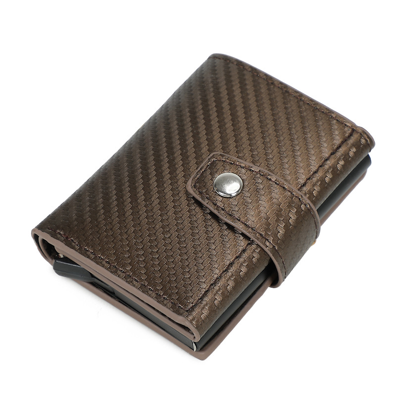 Europa y los Estados Unidos transfronterizos multi-tarjeta bolsa de almacenamiento neutro anti-magnetizado tarjeta de resorte automática RFID bolsa de cartera de hombre en uno