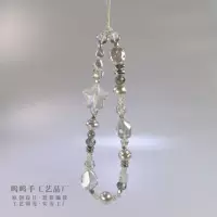 Woo оригинальный серебристо-белый большая звезда из бисера цепочка для мобильного телефона CCD камера цепочка декоративный ремешок кулон любовь брелок