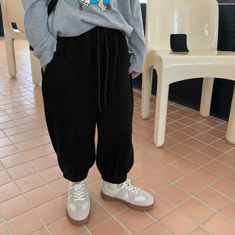 Pequeño Maven grueso forrado de lana pantalones de niños europeos y americanos pantalones de invierno cálido pantalones de niños pantalones casuales para el hogar image 10