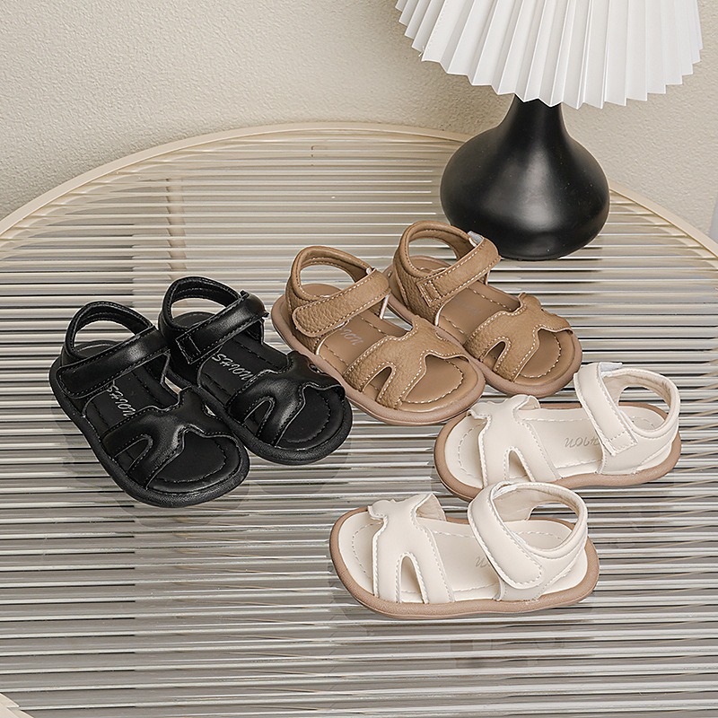 Sandalias para niños verano 2026 nuevas sandalias para bebés coreanas antideslizantes con suela suave zapatos de playa para bebés simples y versátiles image 4