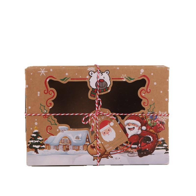窓を開けて牛皮の紙箱を折ってクリスマスの贈り物の箱を印刷することができます。|undefined