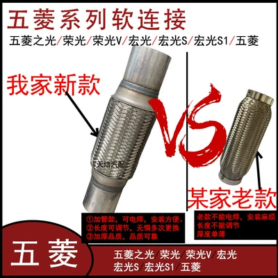 Exhaust pipe – joint, and silencer flexible mesh