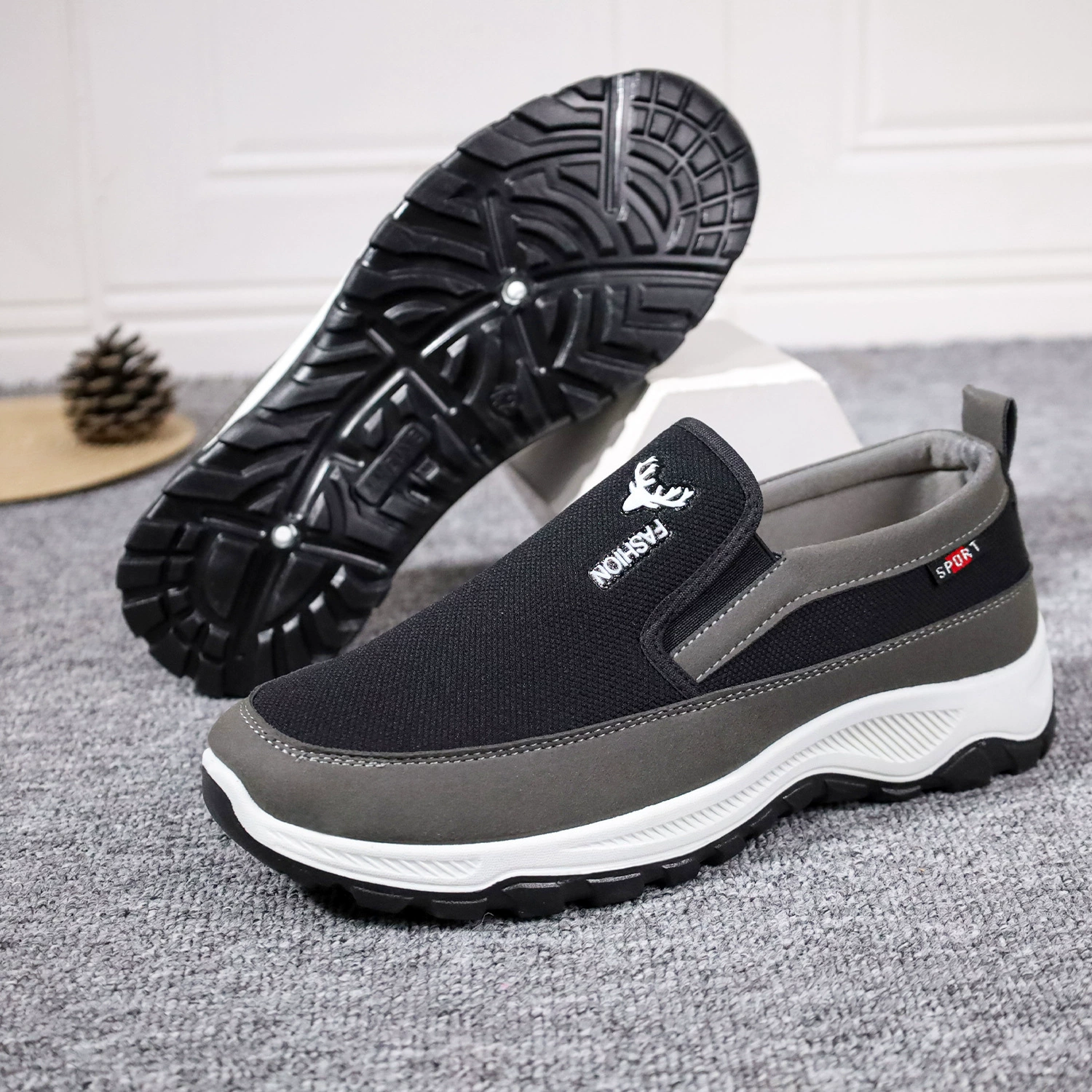 Старая пекинская обувь из ткани мужская весенняя и осенняя строительная площадка