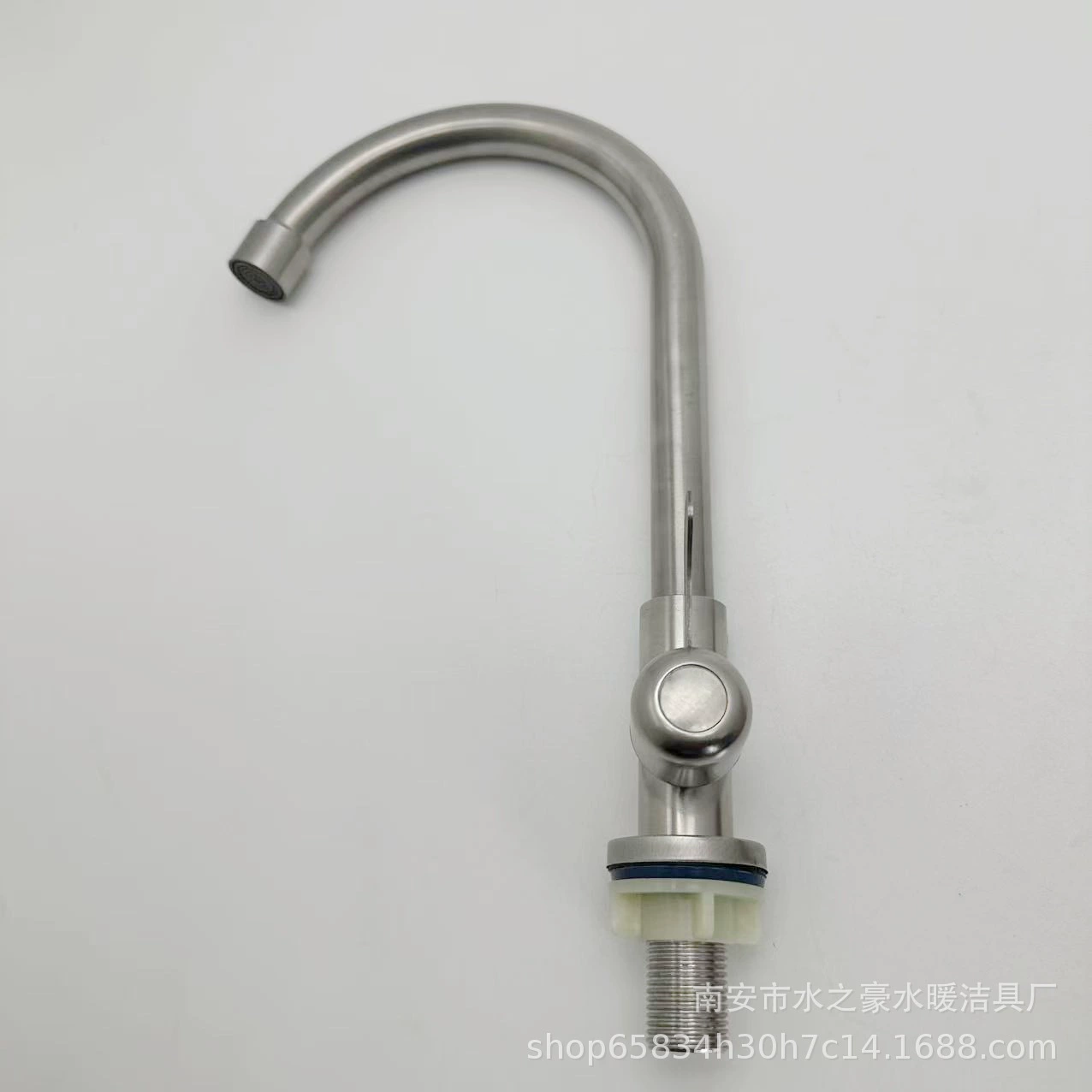 Stainless steel single cold kitchen faucet copper core brushed round vertical stainless steel cold water washing basin manufacturer